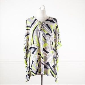 Michael Kors psychedelic vintage style caftan top.